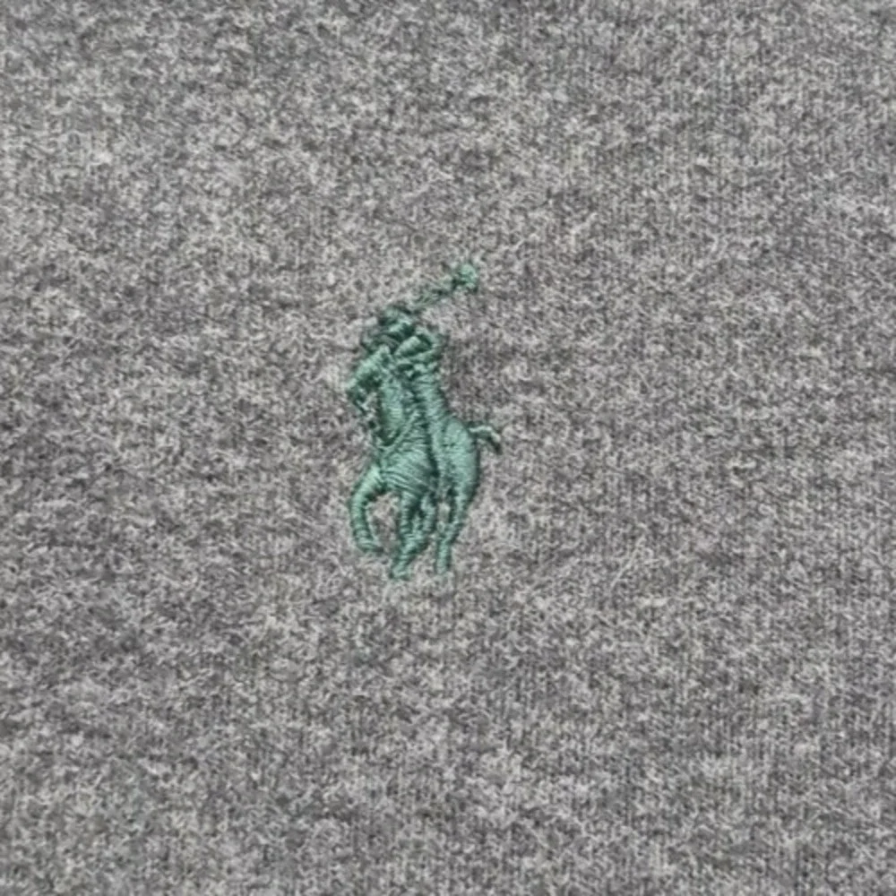 Polo Ralph Lauren‎ men's gray short sleeve polo shirt LG green logo Cotton
